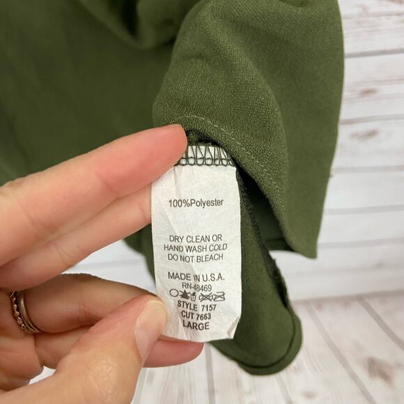 Windsor L Olive Green Sleeveless Sheath Mini Dress - Picture 5 of 5